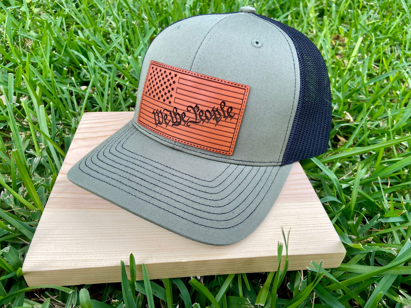 We The People Leather Patch Hat