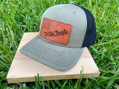 We The People Leather Patch Hat